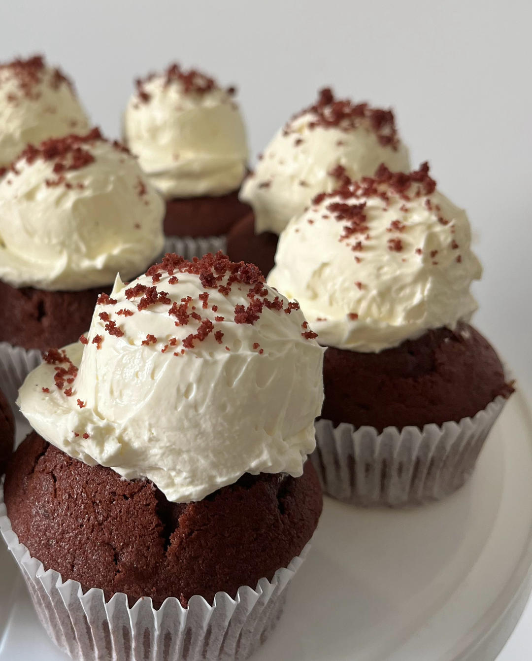 传统红丝绒杯子蛋糕（极软无泡打粉）Red velvet cupcake