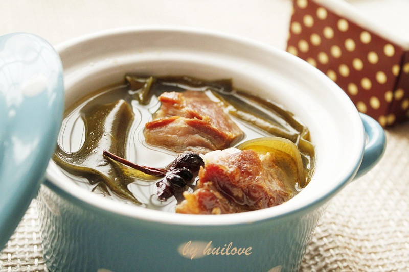 茴love做的腊排骨炖海带