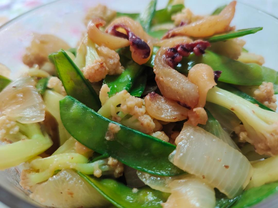 阳江小盆菜(鱿鱼菜花荷兰豆)