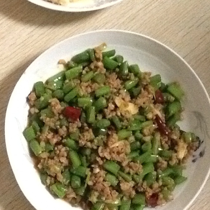 肉沫豆角下饭菜
