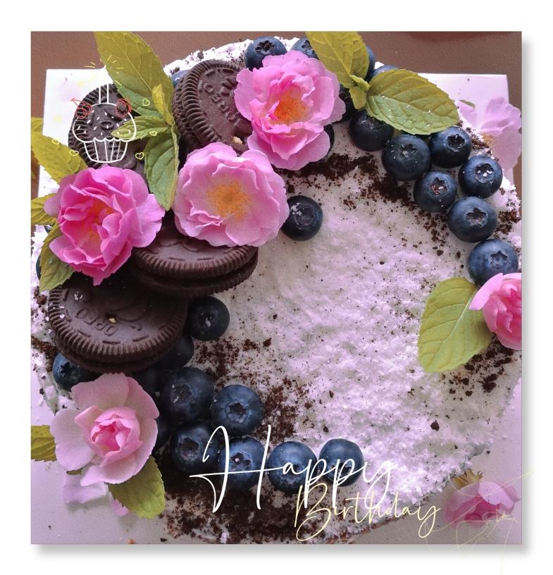 蓝莓奥利奥生日蛋糕