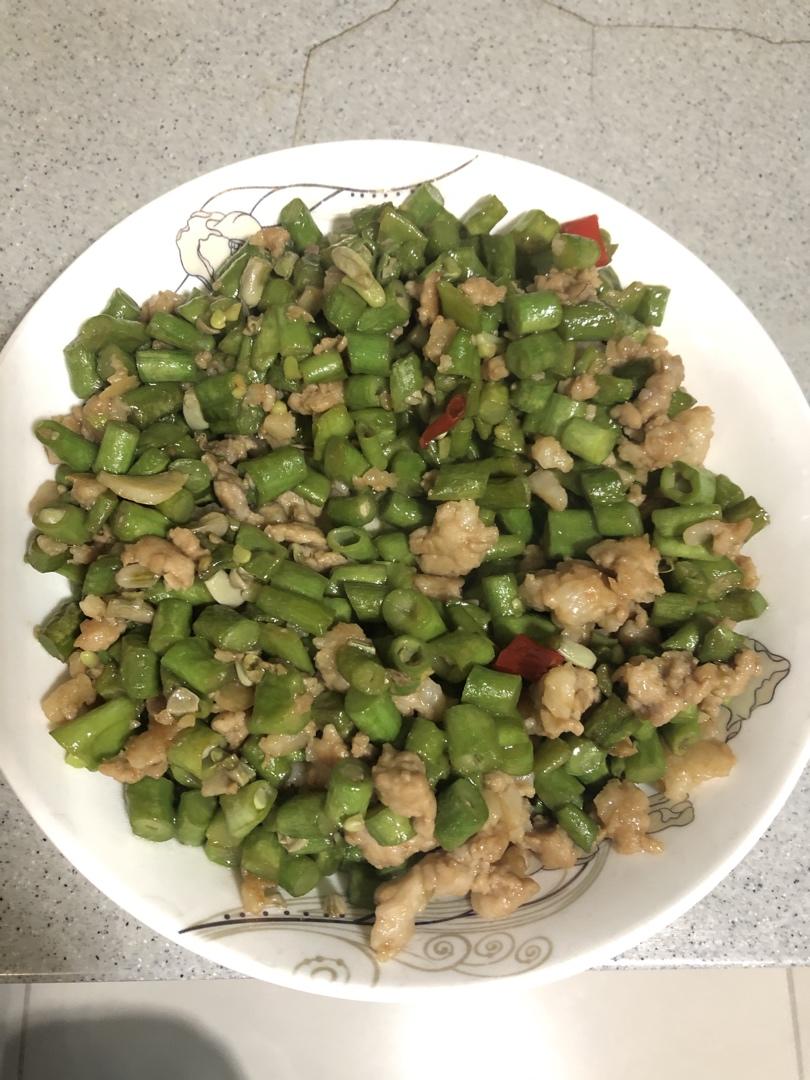 豆角肉末下饭菜