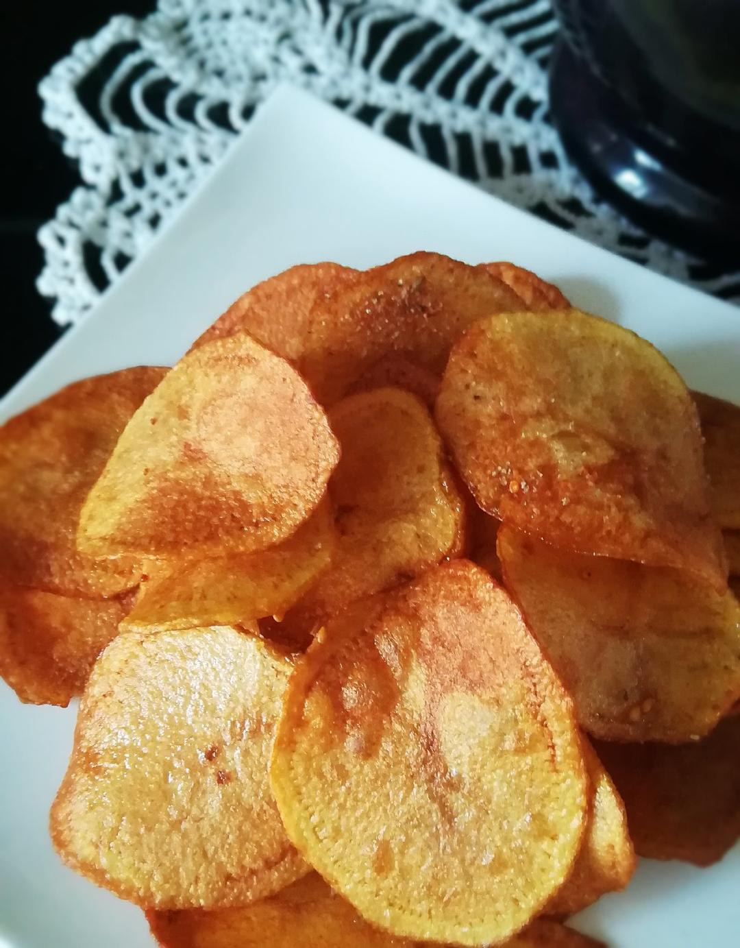 自制炸薯片，学会以后再也没买过薯片