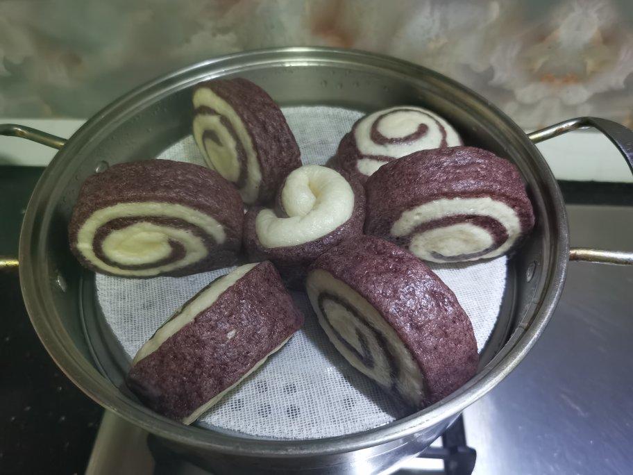 黑米双色馒头花卷（一次发酵）