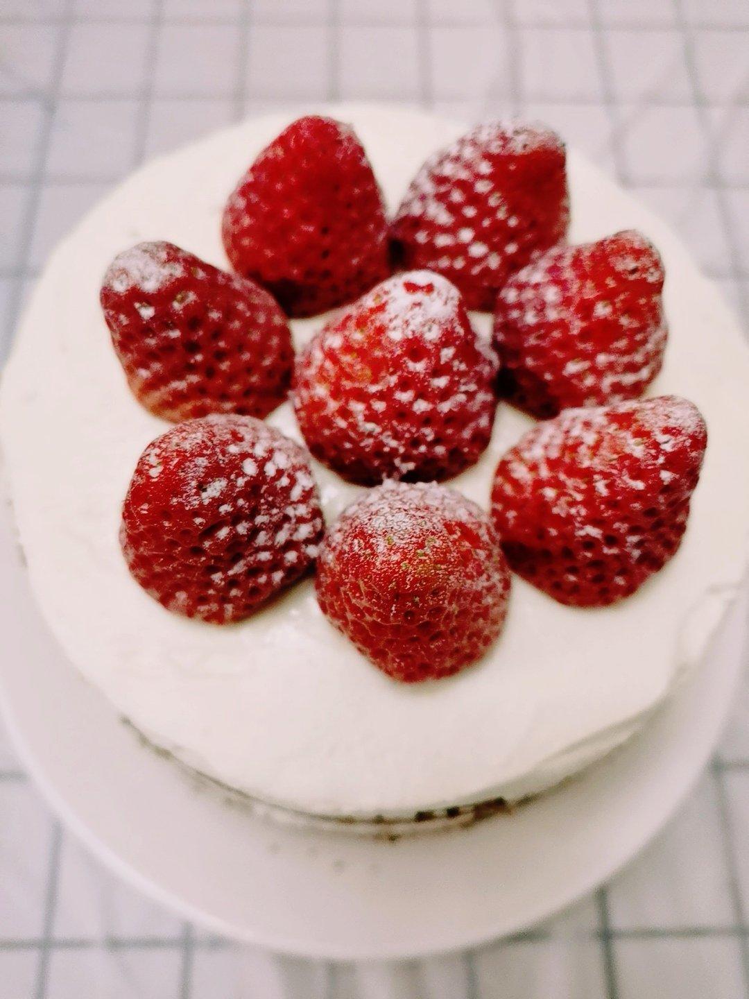 草莓红丝绒奶油裸蛋糕🍓 红丝绒蛋糕（细节版 新手可用）