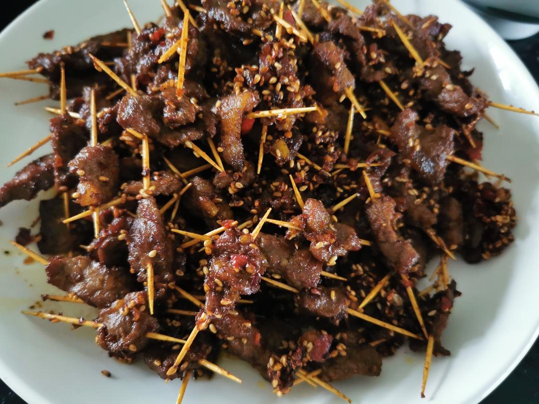 超好吃的牙签牛肉
