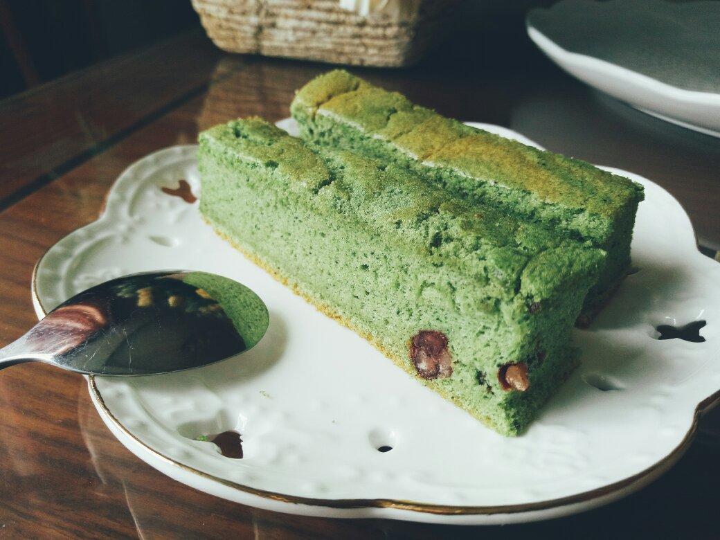 抹茶波点（条纹）蛋糕卷