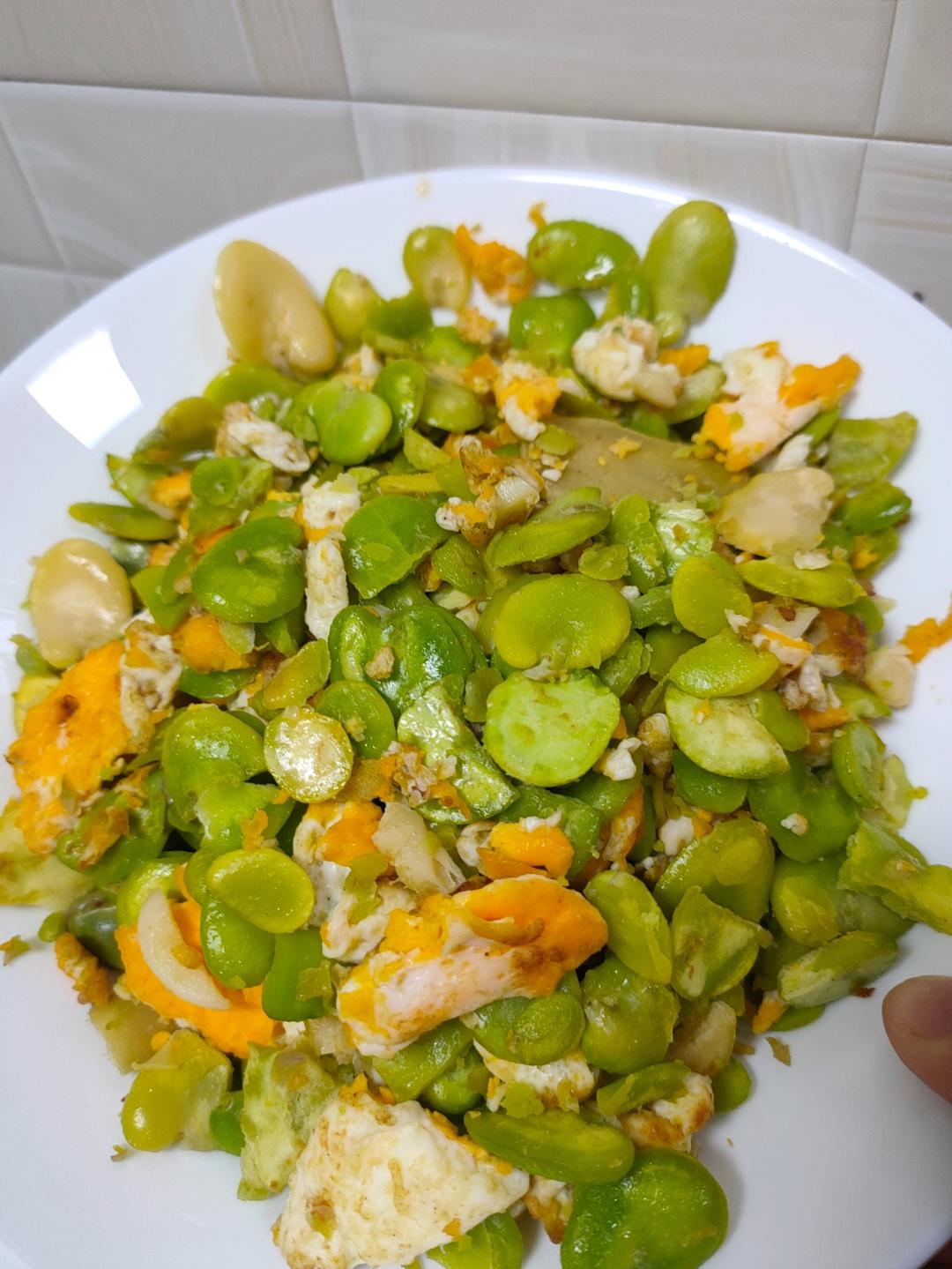 蚕豆炒蛋