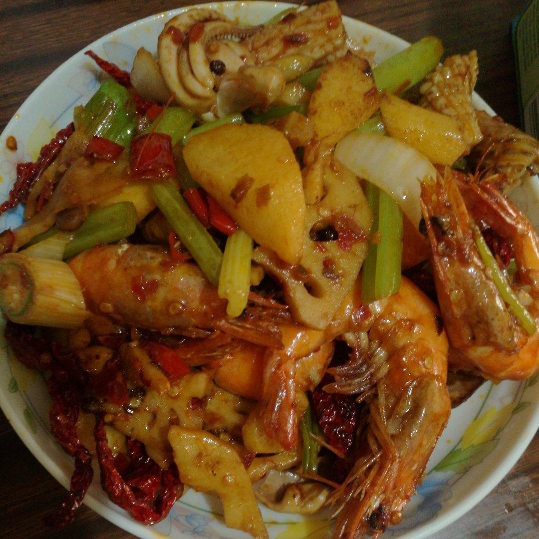 麻辣香锅虾