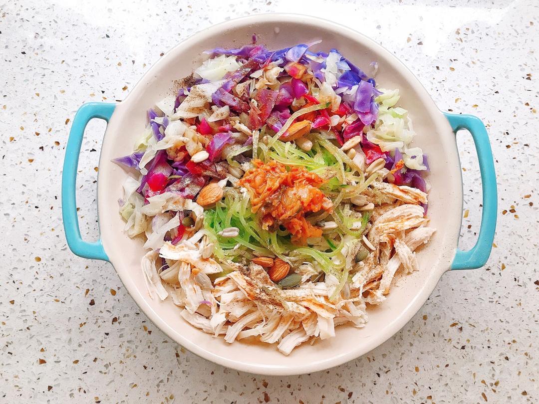 甜辣鸡肉蔬菜拌饭丨健康·三餐