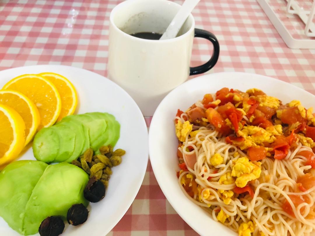 西红柿炒鸡蛋面