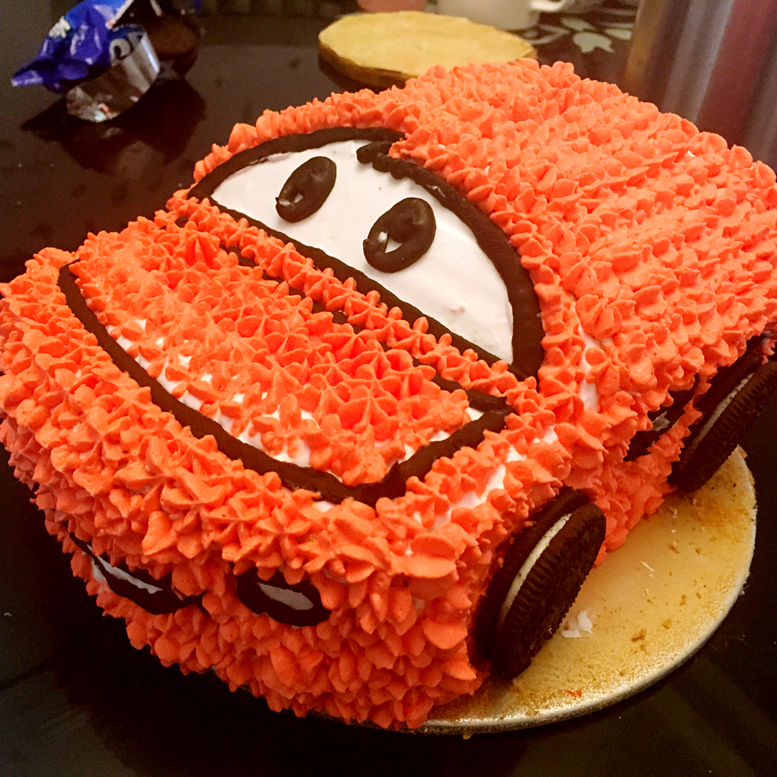 深白色_ncbq做的闪电麦昆小汽车蛋糕图解