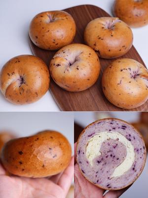 蓝莓乳酪贝果🥯越嚼越香🔥这个配方绝了的做法 步骤8