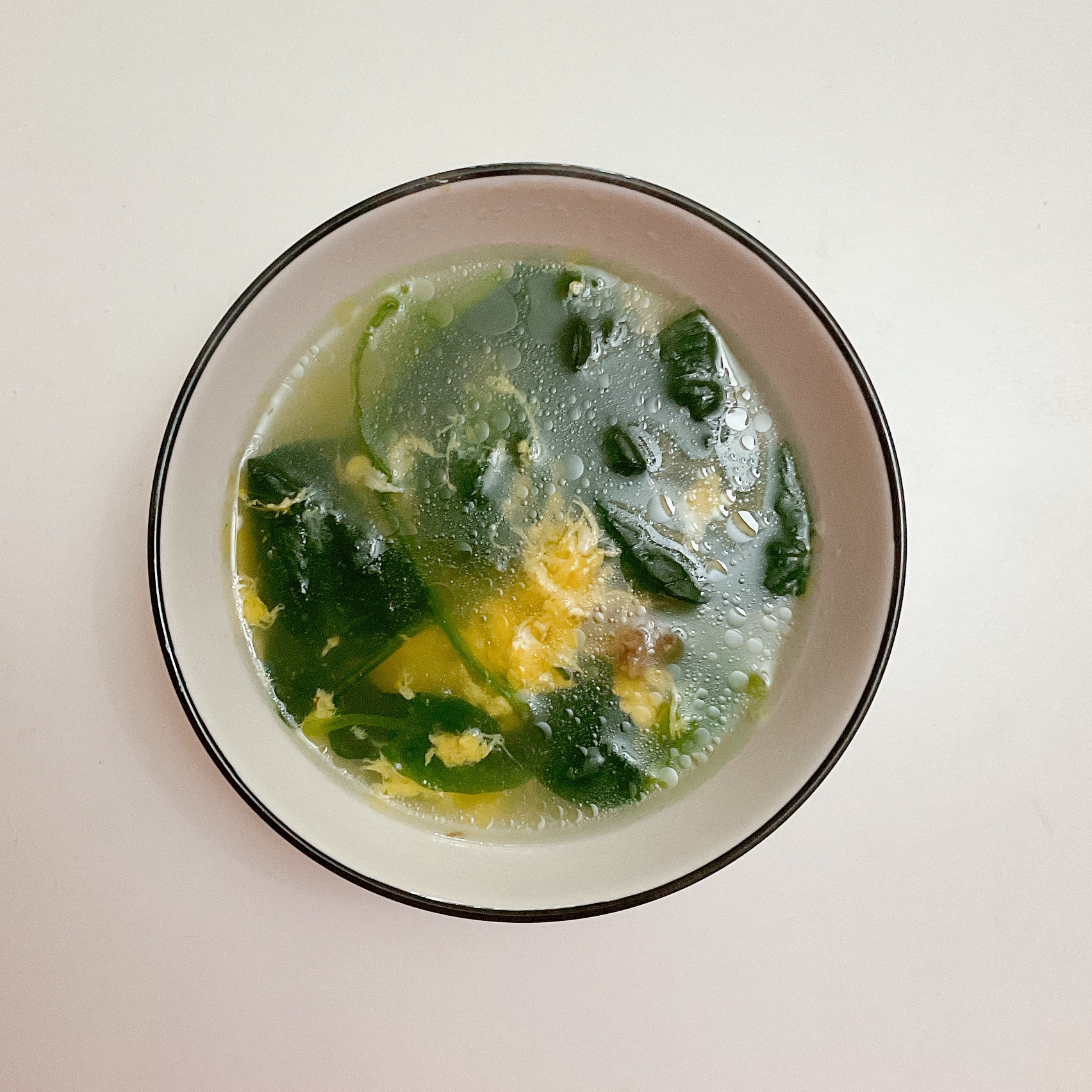 超简易菠菜鸡蛋糁汤😋孕妇食谱（鲁西南风味家常4）的做法