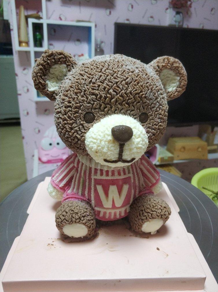 安安4岁生日立体熊蛋糕