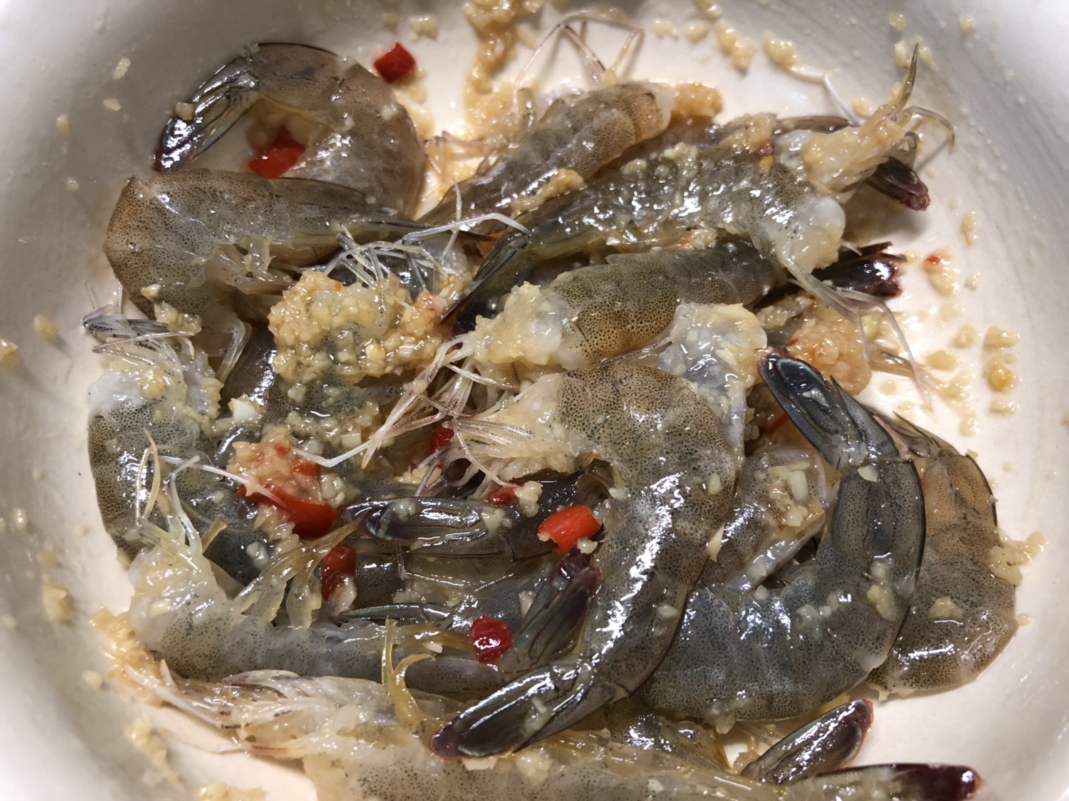 蒜蓉烤双拼-基围虾花蛤的做法 步骤8