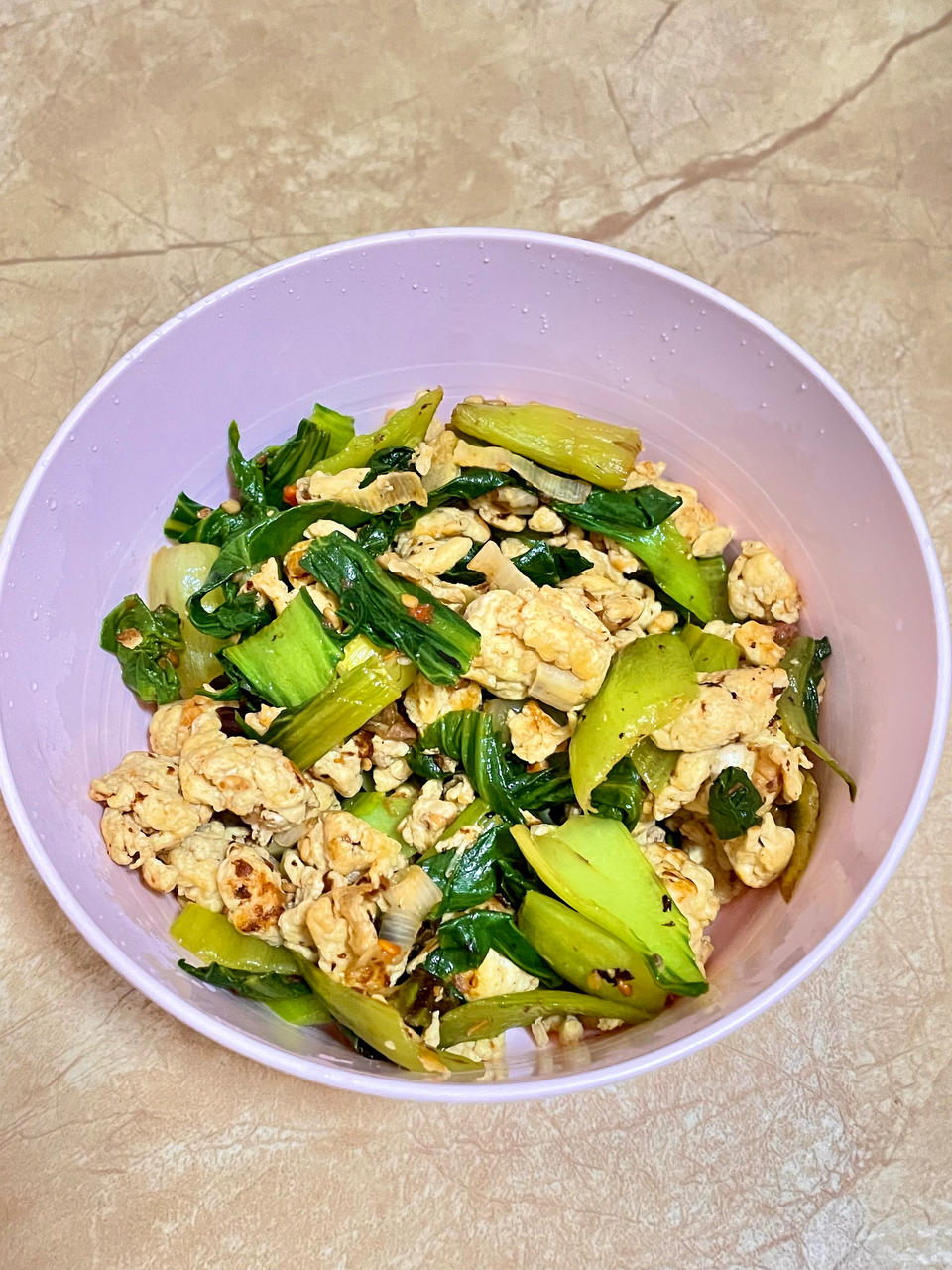 青菜炒鸡蛋