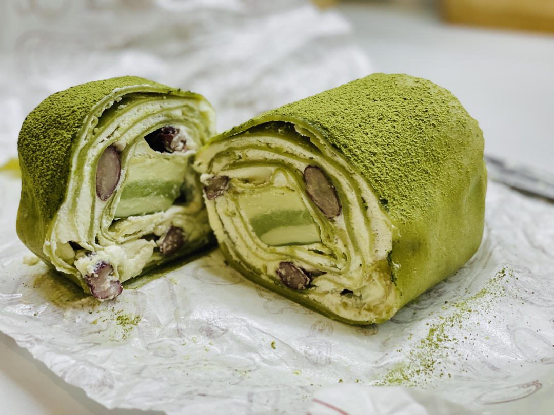 抹茶奶冻毛巾卷【曼食慢语】