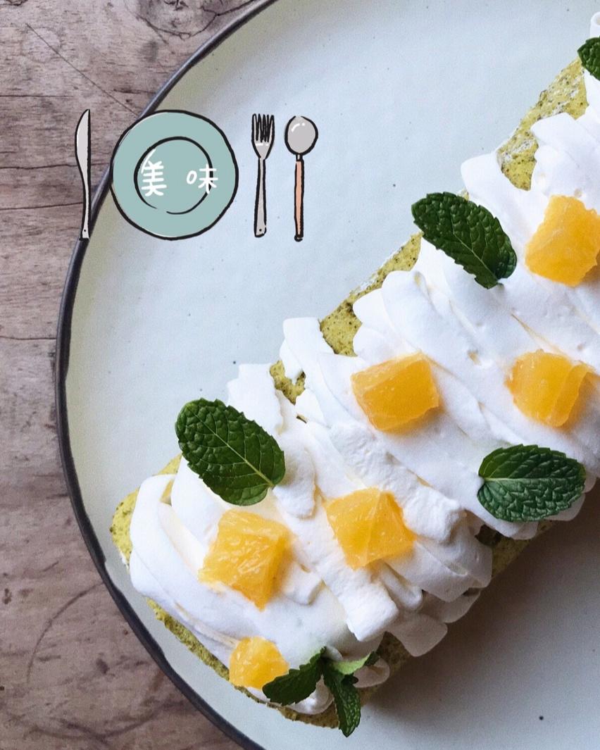 抹茶戚风蛋糕卷