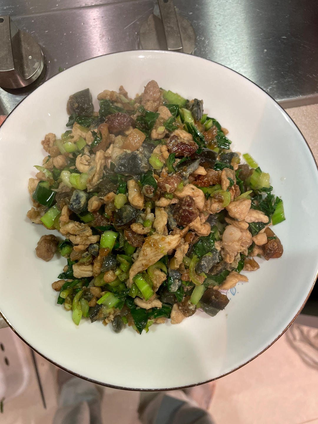 妈妈👩教我做的皮蛋瘦肉粥🥣简单快捷美味😋