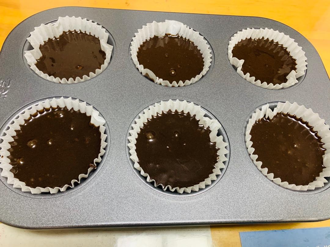 巨简单❗️超快速❗️巧克力玛芬蛋糕❗️好吃哭了