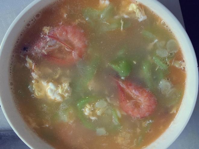 鲜虾丝瓜蛋汤的做法
