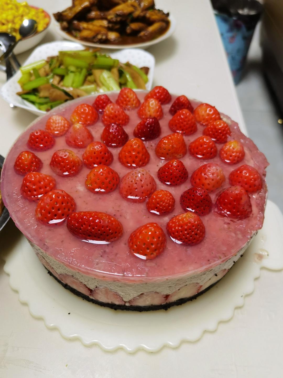 strawberry cheesecake草莓慕斯蛋糕（自用图后补）搬运自HidaMari Cooking