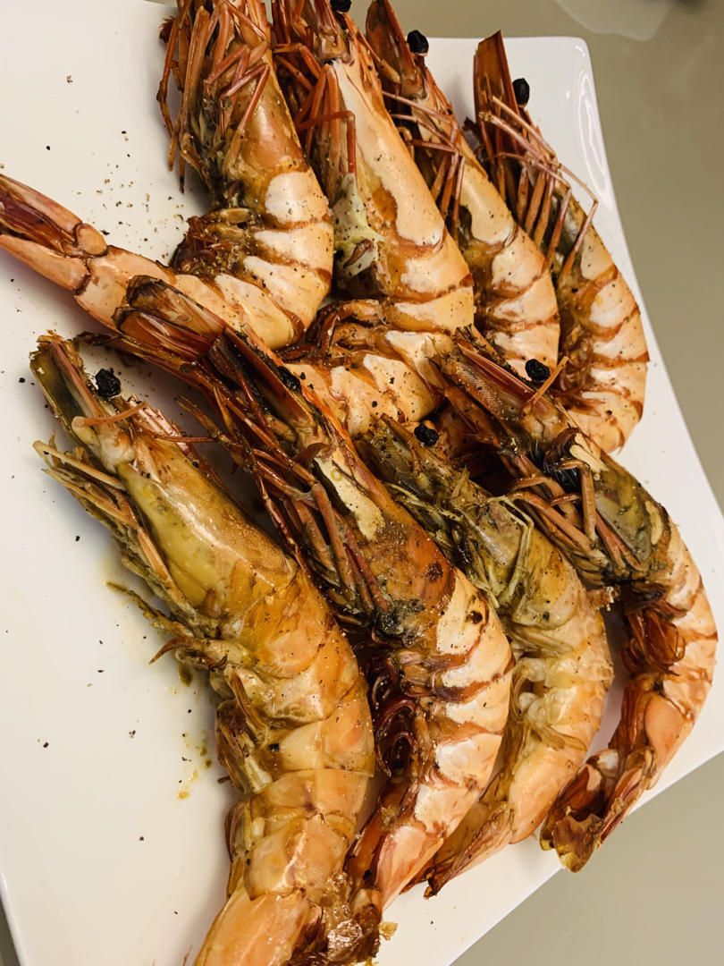 在家也能做出日料店的盐烤大虾~