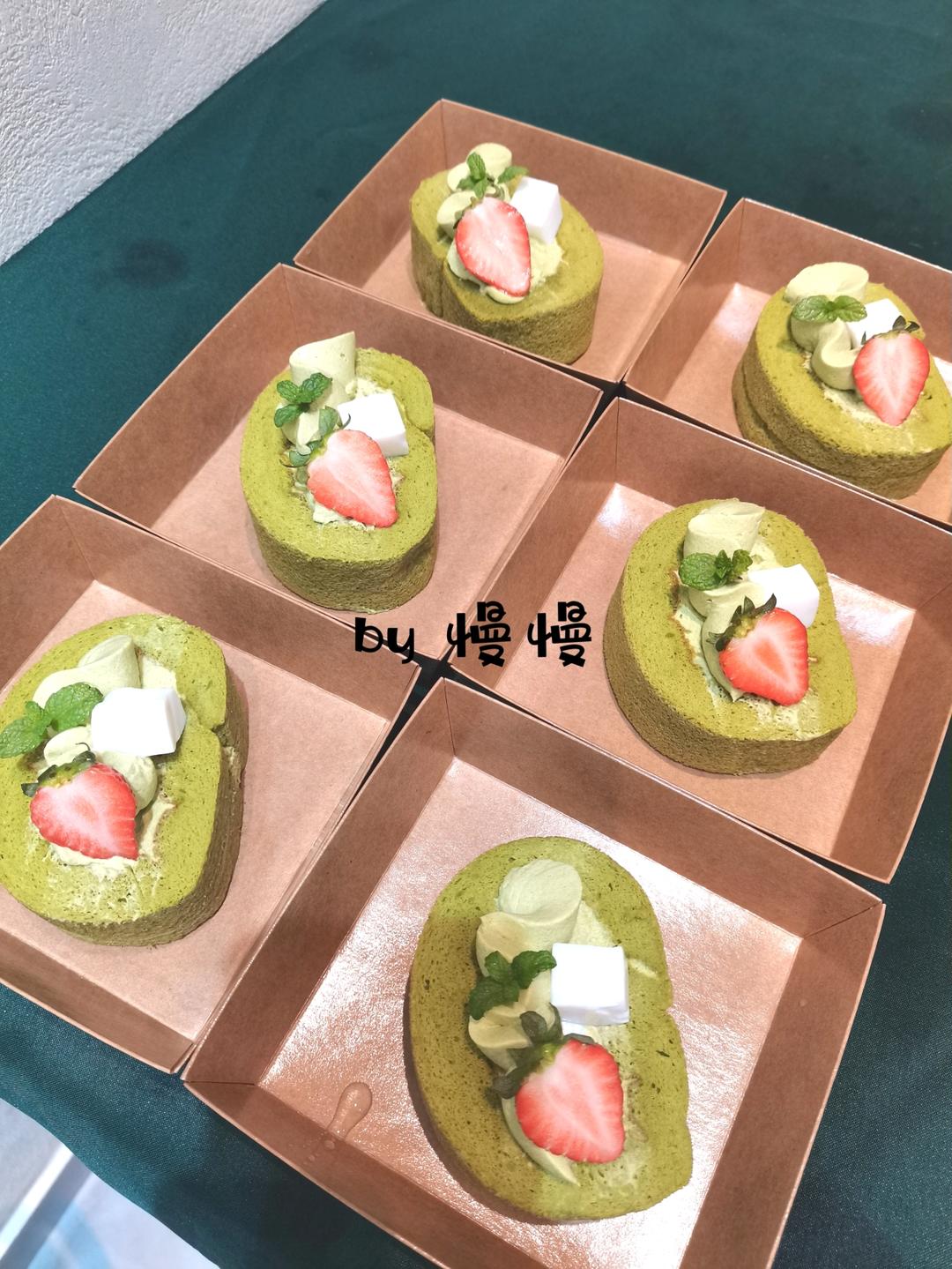 超清新｜斑斓椰香奶冻蛋糕卷｜卷不裂