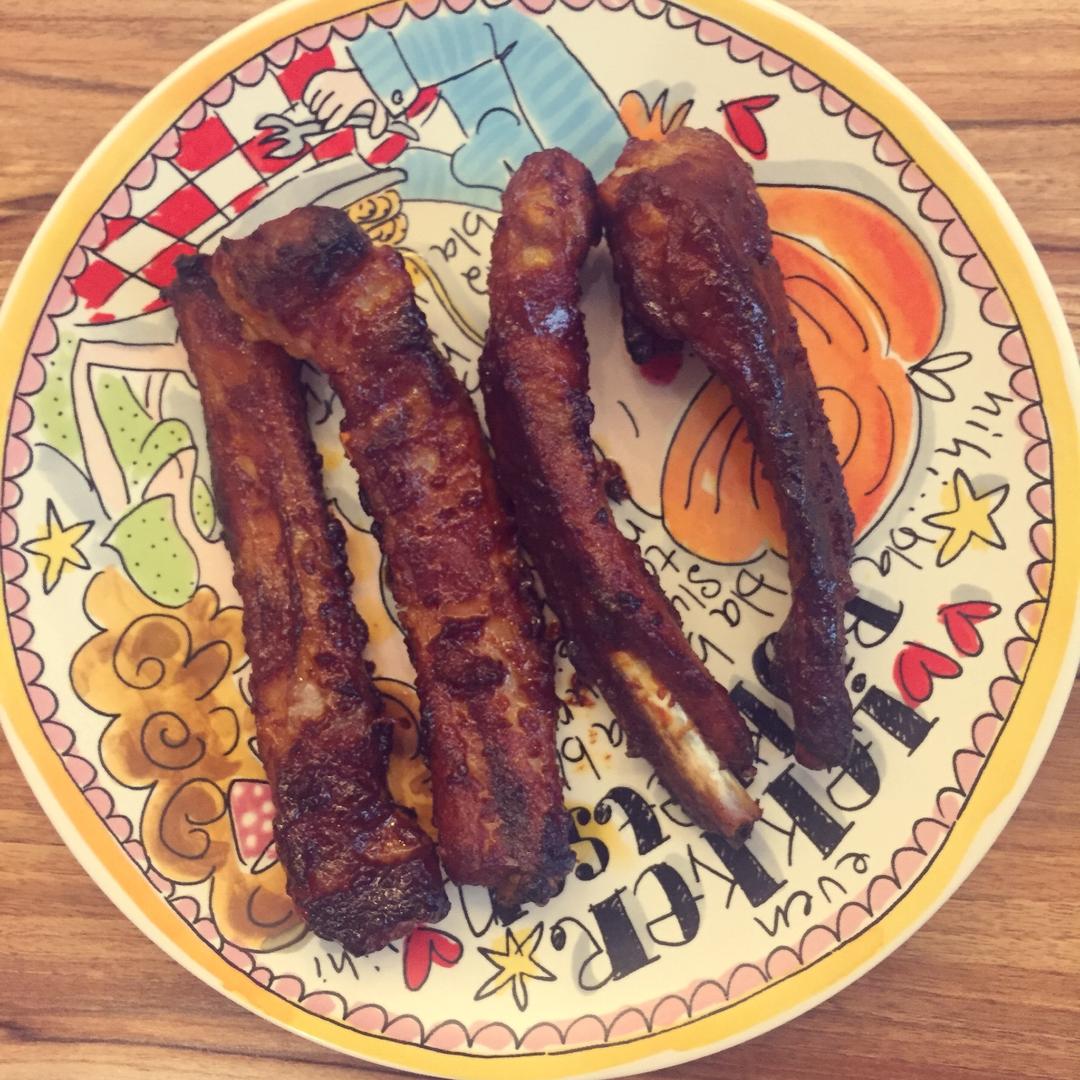 韩式辣酱蒜香烤排骨(肉）