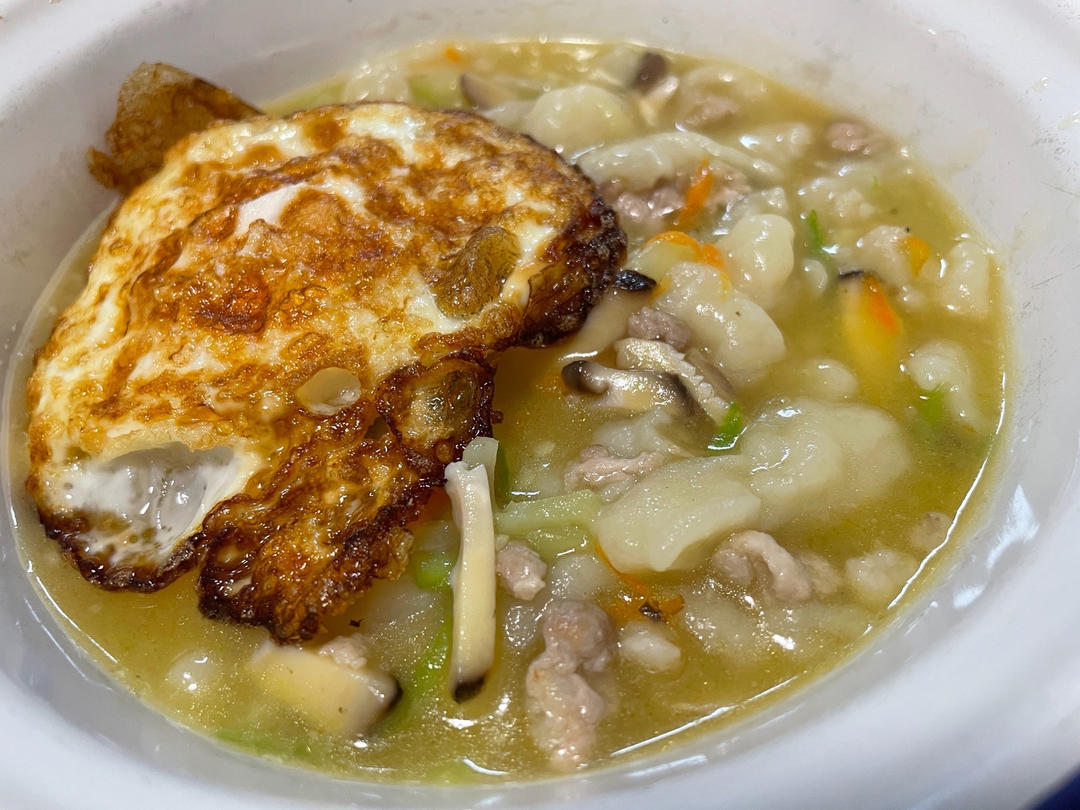 简单好吃的麦虾面（面疙瘩）