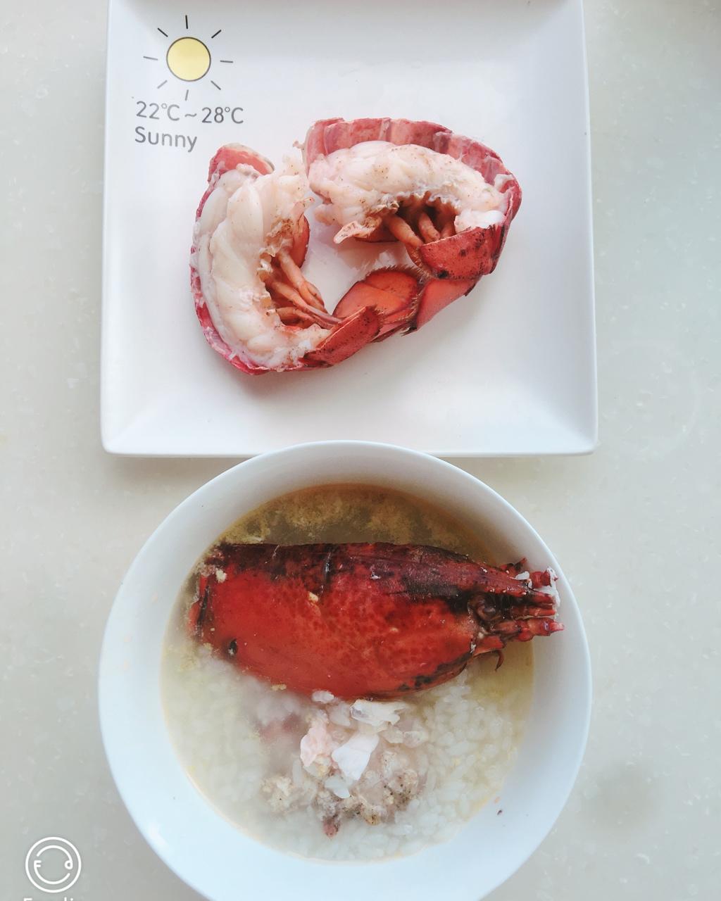 龙虾两吃 清蒸+煲粥