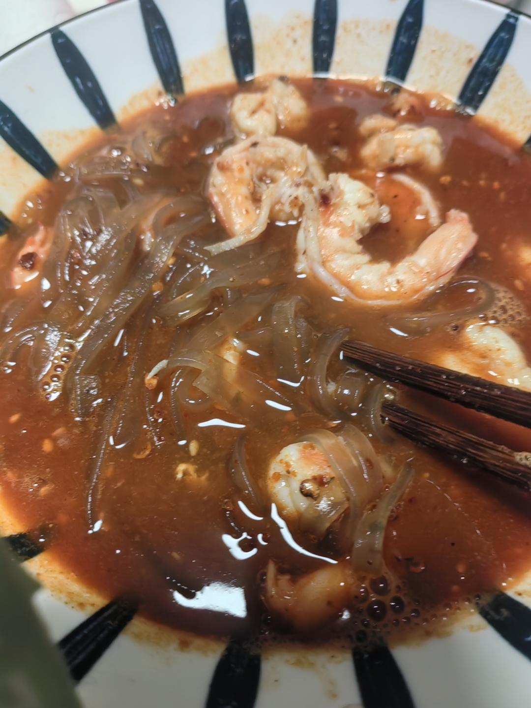 鸡蛋虾仁🍤炒粉条