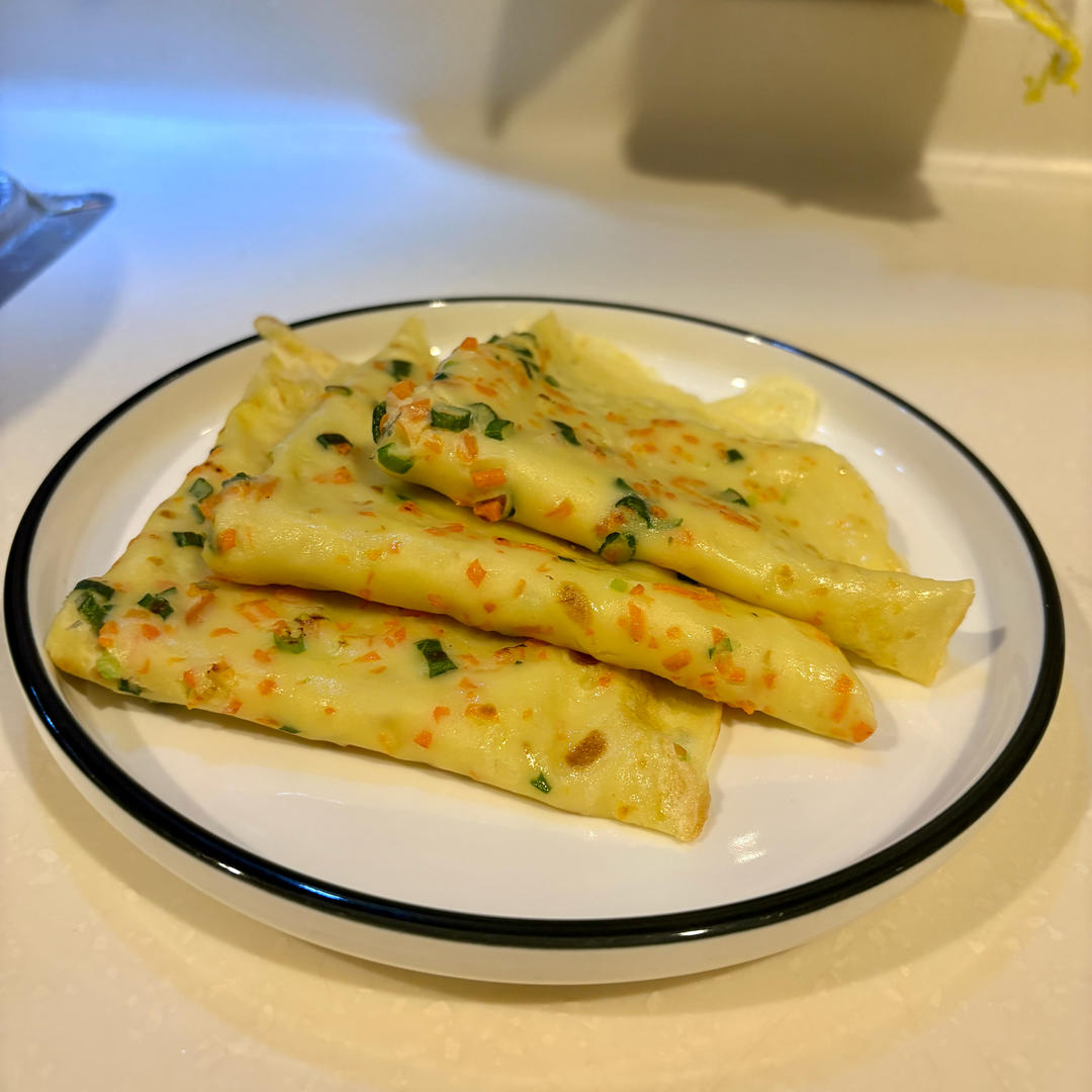 简单快手蔬菜鸡蛋煎饼