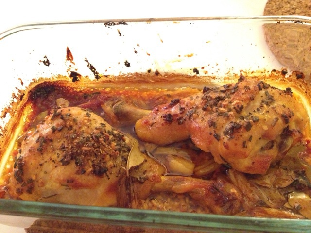 香蒜蕃茄烤鸡腿