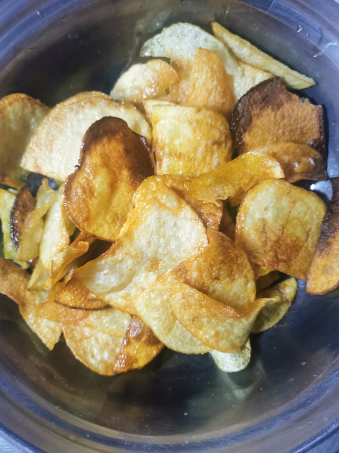 🔥焦香酥脆～自制薯片，嘎嘣脆秒杀膨化薯片