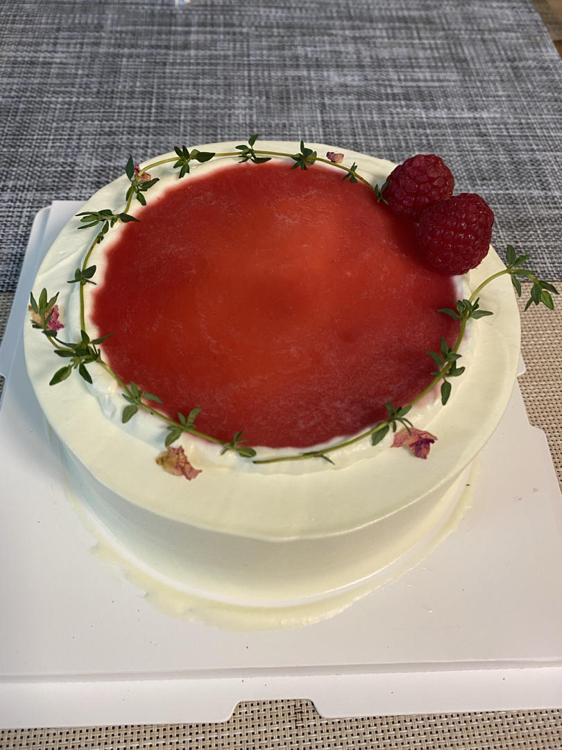 清爽夏日玫瑰荔枝奶油蛋糕