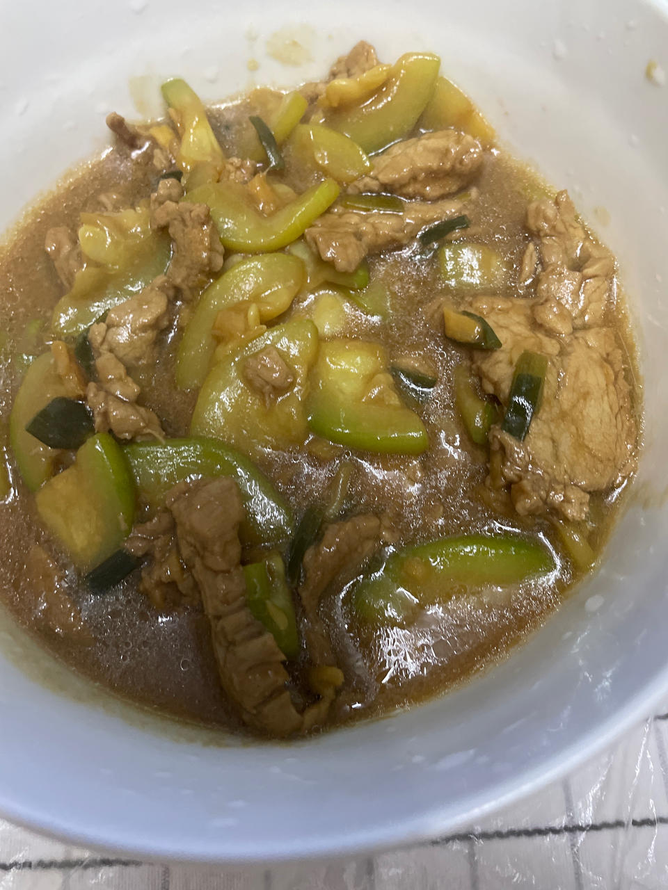 西葫芦炒肉片