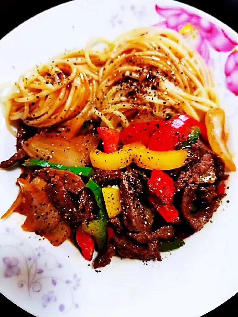 比餐厅好吃的黑椒牛柳意面🍝零失败简单教程