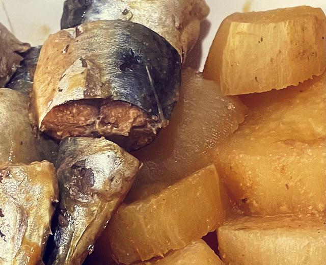 鲭鱼(鲐鲅鱼、青花鱼)白萝卜味噌煮无油版的做法
