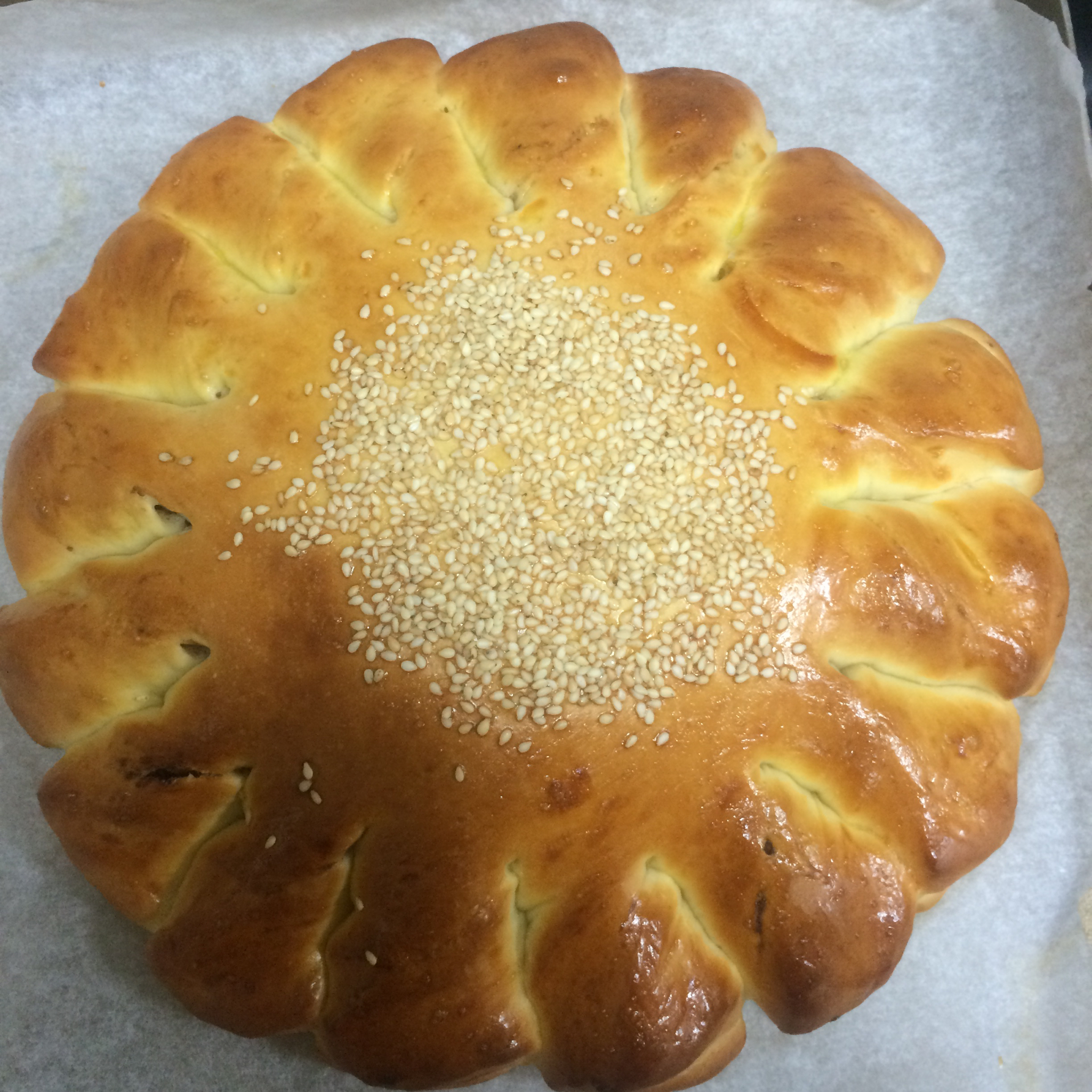 向日葵豆沙面包