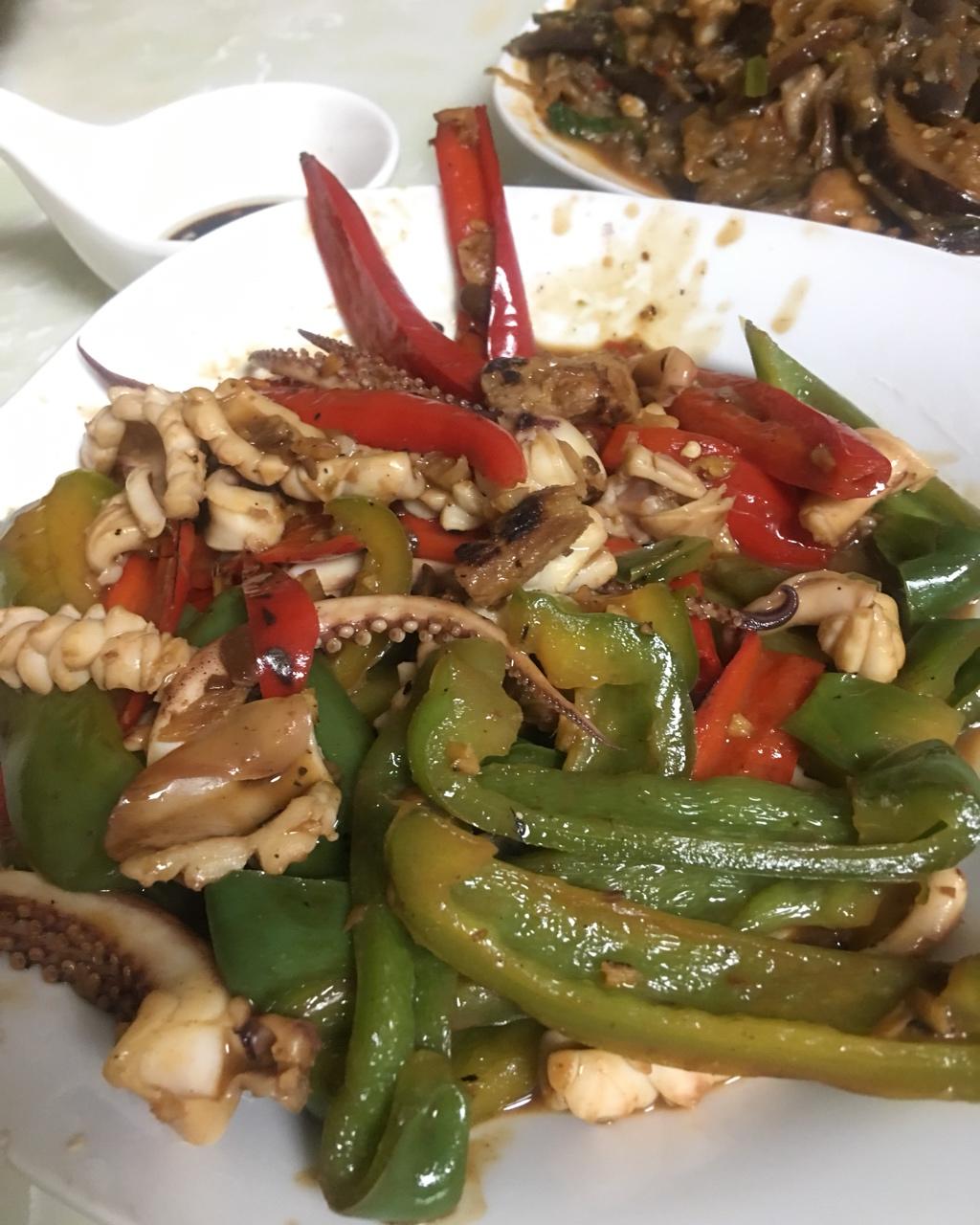 青椒炒鱿鱼