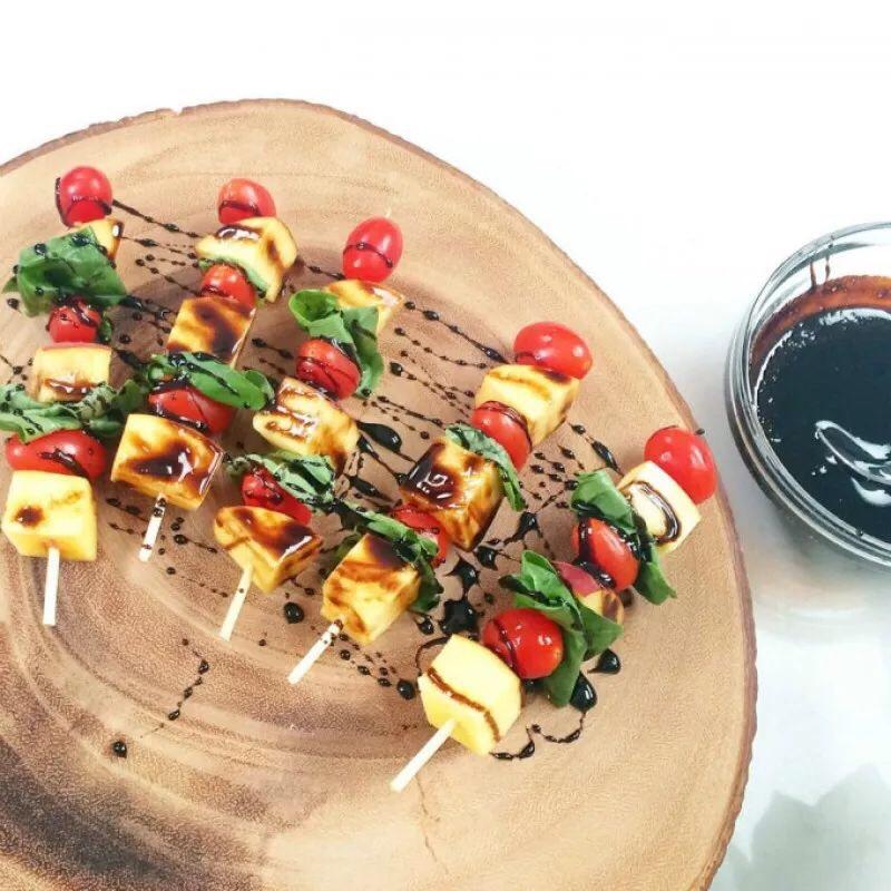 桃子意大利黑醋汁沙拉串