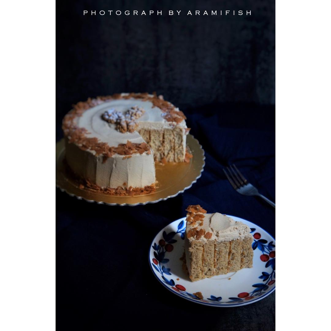 摩卡漩涡树桩造型蛋糕卷