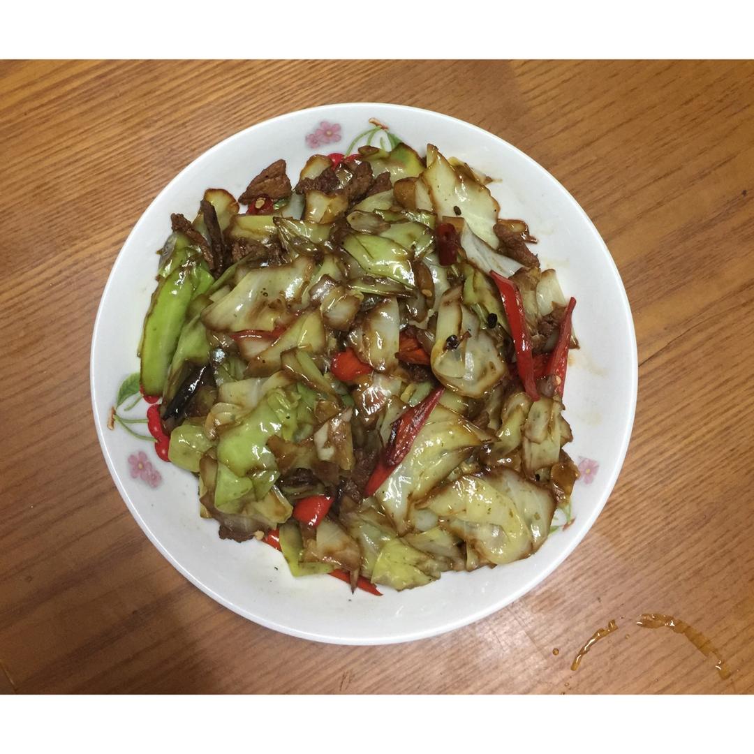手撕包菜小炒肉