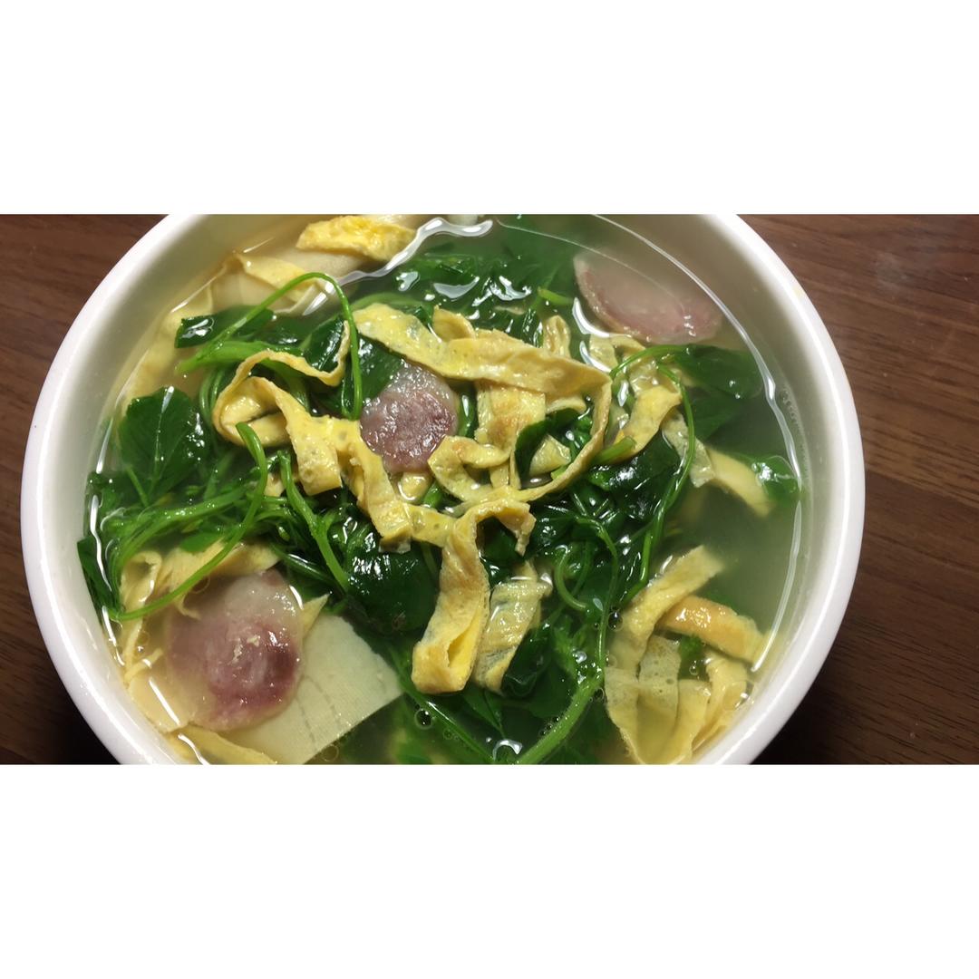 蛋皮香菜汤