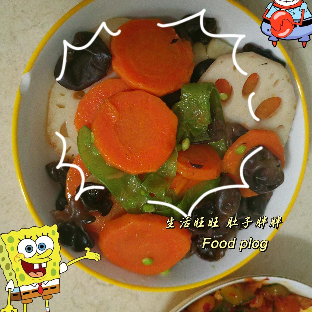 三色小素炒（夏天的清爽）