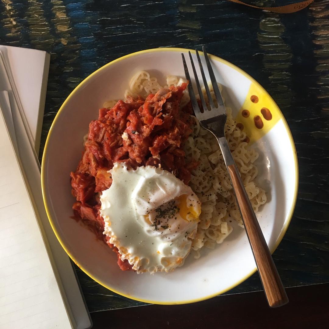 番茄金枪鱼意面（简易食材版）