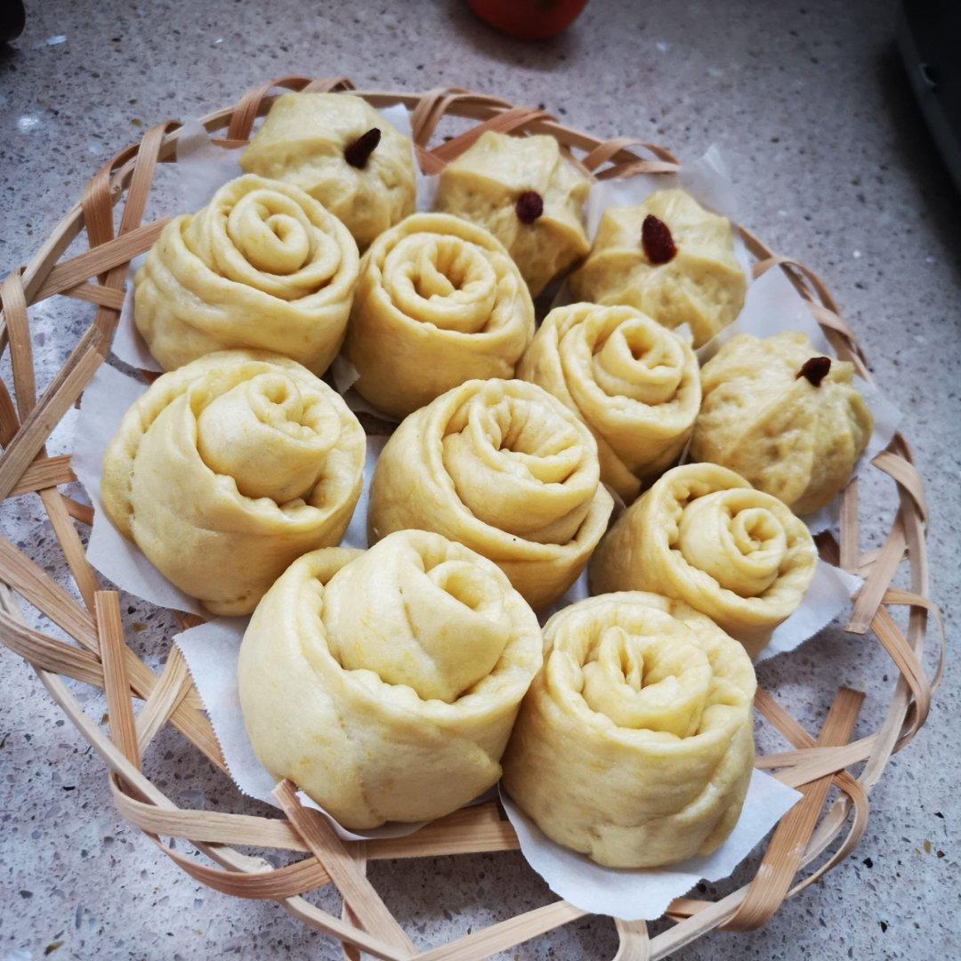 南瓜花卷馒头