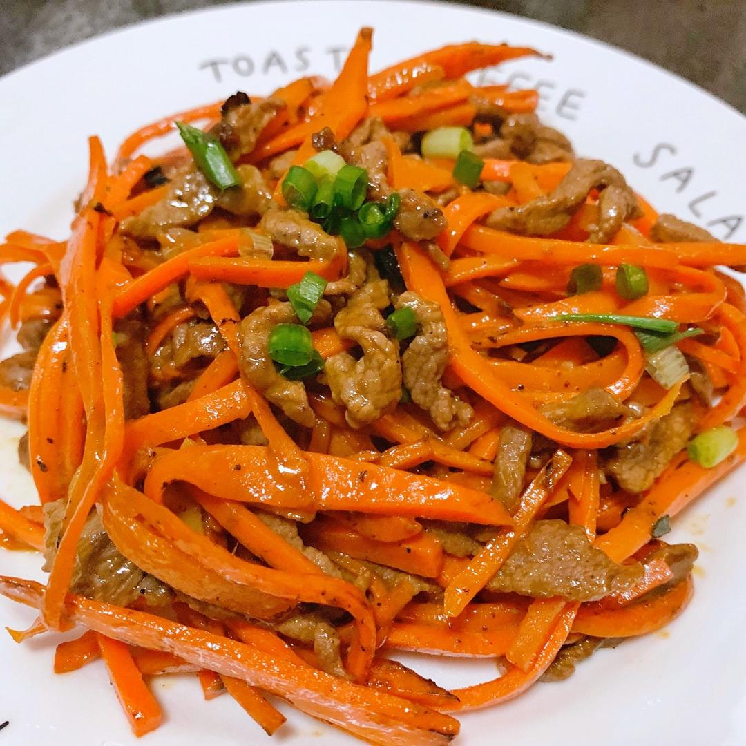 yvonnee做的爽口滑嫩的胡萝卜炒牛肉